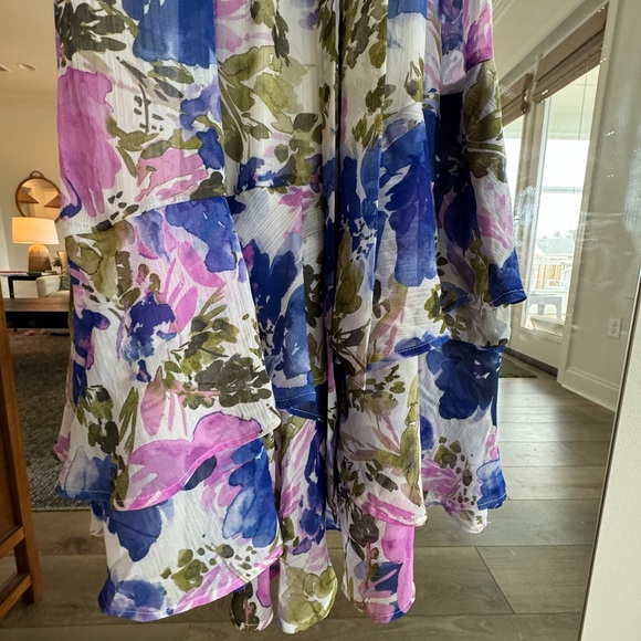 Calvin Klein Floral Sleeveless Midi Dress - Picture 5 of 7